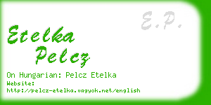 etelka pelcz business card